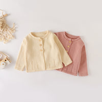 Load image into Gallery viewer, Baby Girls Solid Color Cardigan Wholesale 220817520
