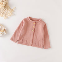 Load image into Gallery viewer, Baby Girls Solid Color Cardigan Wholesale 220817520
