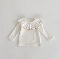 Load image into Gallery viewer, Baby Girls Boys Solid Color Embroidered Tops Wholesale 220817523
