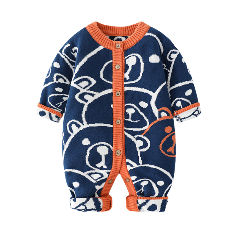 Baby Boys Cartoon Crochet Jumpsuits Wholesale 220817534