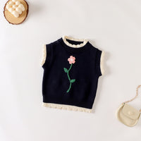 Load image into Gallery viewer, Baby Girls Flower Crochet Vests Waistcoats Wholesale 220817535
