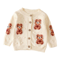 Load image into Gallery viewer, Baby Girls Cartoon Crochet Cardigan Wholesale 220817537
