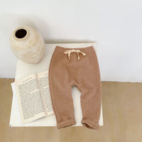 Load image into Gallery viewer, Baby Unisex Solid Color Muslin&amp;Ribbed Pants Wholesale 220817551
