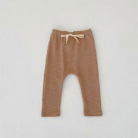 Load image into Gallery viewer, Baby Unisex Solid Color Muslin&amp;Ribbed Pants Wholesale 220817551
