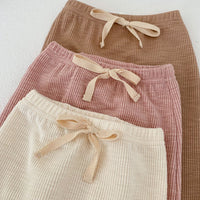 Load image into Gallery viewer, Baby Unisex Solid Color Muslin&amp;Ribbed Pants Wholesale 220817551
