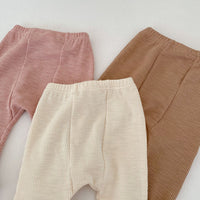 Load image into Gallery viewer, Baby Unisex Solid Color Muslin&amp;Ribbed Pants Wholesale 220817551
