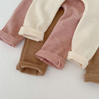 Load image into Gallery viewer, Baby Unisex Solid Color Muslin&amp;Ribbed Pants Wholesale 220817551
