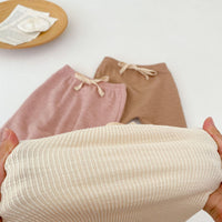 Load image into Gallery viewer, Baby Unisex Solid Color Muslin&amp;Ribbed Pants Wholesale 220817551

