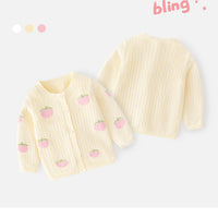 Load image into Gallery viewer, Baby Kid Girls Fruit Crochet Cardigan Wholesale 220817556
