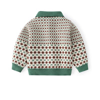 Load image into Gallery viewer, Baby Kid Boys Checked Crochet Sweaters Wholesale 220817557
