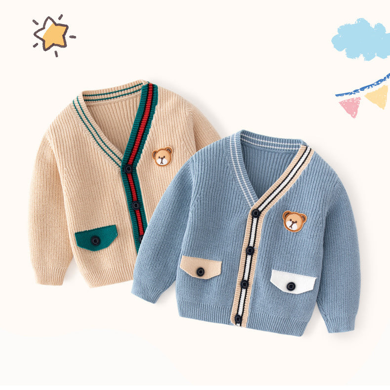 Baby Kid Unisex Color-blocking Cardigan Wholesale 220817560