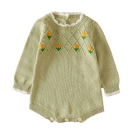Load image into Gallery viewer, Baby Girls Flower Crochet Embroidered Cardigan Wholesale 220817563
