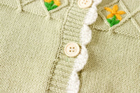 Load image into Gallery viewer, Baby Girls Flower Crochet Embroidered Cardigan Wholesale 220817563
