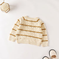 Load image into Gallery viewer, Baby Girls Striped Crochet Cardigan Wholesale 220817565
