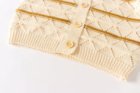 Load image into Gallery viewer, Baby Girls Striped Crochet Cardigan Wholesale 220817565
