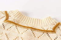 Load image into Gallery viewer, Baby Girls Striped Crochet Cardigan Wholesale 220817565
