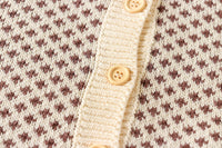 Load image into Gallery viewer, Baby Girls Houndstooth Crochet Cardigan Wholesale 220817566
