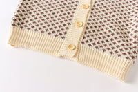 Load image into Gallery viewer, Baby Girls Houndstooth Crochet Cardigan Wholesale 220817566
