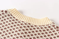 Load image into Gallery viewer, Baby Girls Houndstooth Crochet Cardigan Wholesale 220817566
