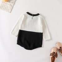 Load image into Gallery viewer, Baby Girls Color-blocking Bow Rompers Wholesale 220817570
