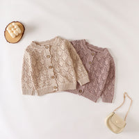 Load image into Gallery viewer, Baby Girls Solid Color Cardigan Wholesale 220817576
