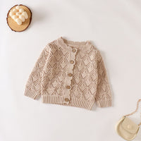 Load image into Gallery viewer, Baby Girls Solid Color Cardigan Wholesale 220817576
