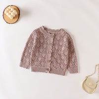 Load image into Gallery viewer, Baby Girls Solid Color Cardigan Wholesale 220817576
