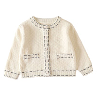 Load image into Gallery viewer, Baby Girls Solid Color Cardigan And Rompers Wholesale 220817578
