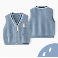 Load image into Gallery viewer, Baby Kid Boys Crochet Alphabet Vests Waistcoats Wholesale 220817586

