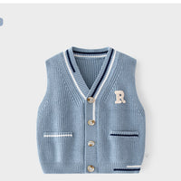 Load image into Gallery viewer, Baby Kid Boys Crochet Alphabet Vests Waistcoats Wholesale 220817586
