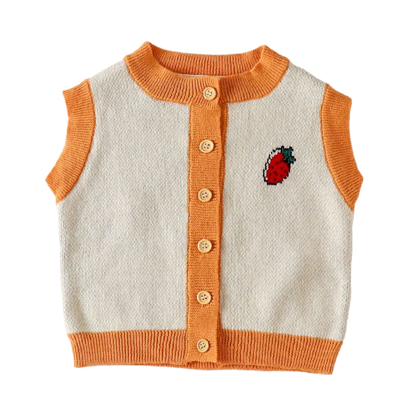 Baby Girls Fruit Crochet Vests Waistcoats Wholesale 220817587