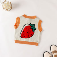Load image into Gallery viewer, Baby Girls Fruit Crochet Vests Waistcoats Wholesale 220817587
