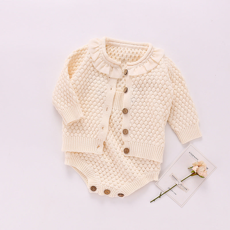 Baby Girls Solid Color Cardigan Wholesale 22081761