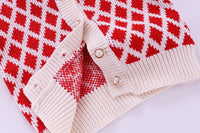 Load image into Gallery viewer, Baby Girls Checked Crochet Cardigan And Rompers Wholesale 22081771
