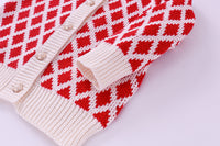 Load image into Gallery viewer, Baby Girls Checked Crochet Cardigan And Rompers Wholesale 22081771
