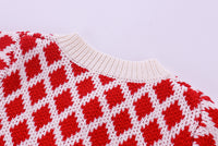 Load image into Gallery viewer, Baby Girls Checked Crochet Cardigan And Rompers Wholesale 22081771
