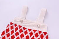 Load image into Gallery viewer, Baby Girls Checked Crochet Cardigan And Rompers Wholesale 22081771
