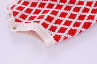 Load image into Gallery viewer, Baby Girls Checked Crochet Cardigan And Rompers Wholesale 22081771
