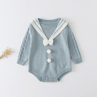 Load image into Gallery viewer, Baby Girls Bow Crochet Rompers Wholesale 22081778
