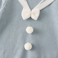 Load image into Gallery viewer, Baby Girls Bow Crochet Rompers Wholesale 22081778
