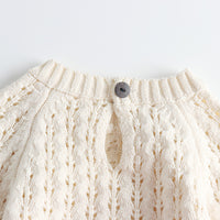 Load image into Gallery viewer, Baby Girls Solid Color Crochet Rompers Wholesale 22081786
