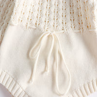 Load image into Gallery viewer, Baby Girls Solid Color Crochet Rompers Wholesale 22081786
