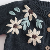Load image into Gallery viewer, Baby Girls Flower Crochet Embroidered Cardigan Wholesale 22081787
