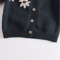Load image into Gallery viewer, Baby Girls Flower Crochet Embroidered Cardigan Wholesale 22081787
