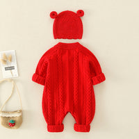 Load image into Gallery viewer, Baby Unisex Solid Color Knitwear Jumpsuits Wholesale 220819100
