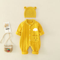 Load image into Gallery viewer, Baby Unisex Solid Color Knitwear Jumpsuits Wholesale 220819100

