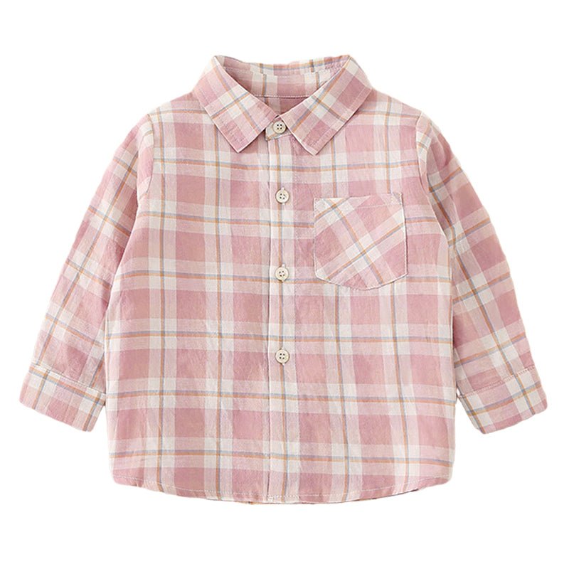 Baby Kid Boys Checked Shirts Wholesale 220819136