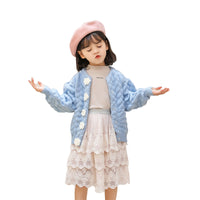 Load image into Gallery viewer, Baby Kid Girls Solid Color Flower Cardigan Knitwear Wholesale 220819178
