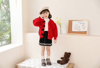 Load image into Gallery viewer, Baby Kid Girls Solid Color Flower Cardigan Knitwear Wholesale 220819178
