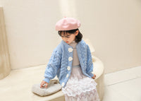 Load image into Gallery viewer, Baby Kid Girls Solid Color Flower Cardigan Knitwear Wholesale 220819178
